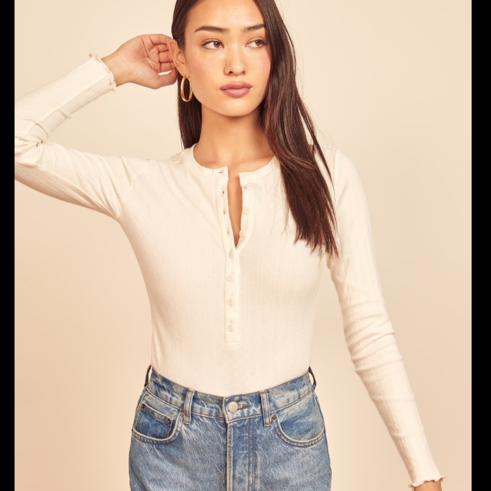 Reformation Nisa Pointeille Top Medium